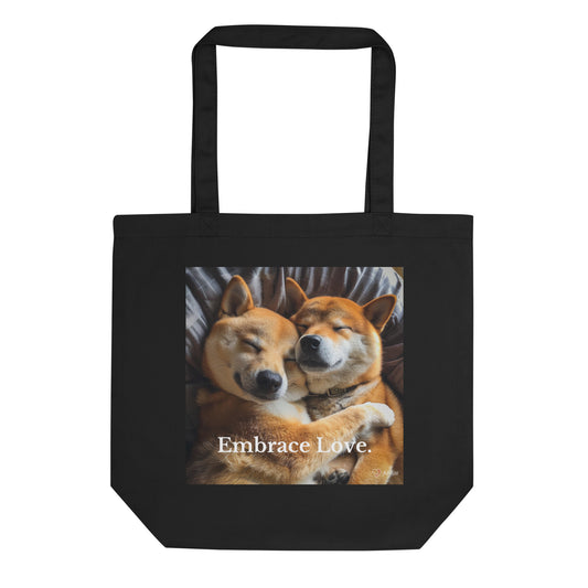 Embrace Love blk Eco Tote Bag